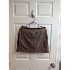 Athleta Soho Skort Brown Athletic Skirt Golf Tennis Activewear Pockets - Size 8